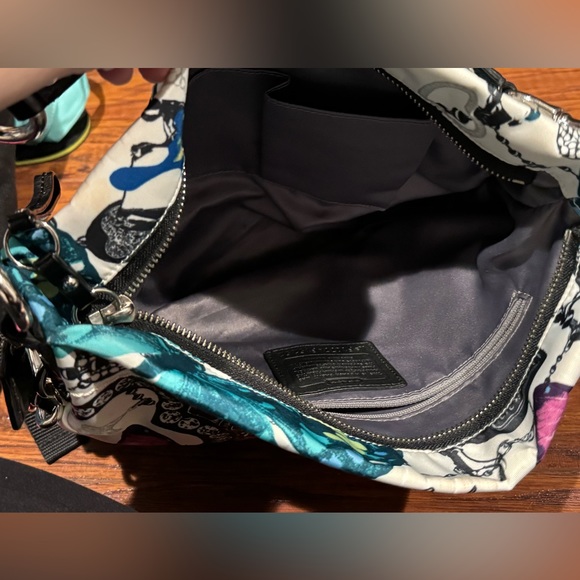 Coach Carly Satin Butterfly Print Shoulder Bag. Like New. - Picture 3 of 3